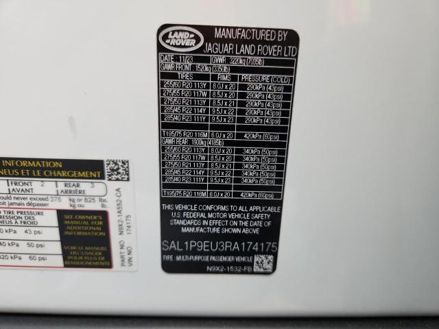 2024 LAND ROVER RANGE ROVE SAL1P9EU3RA174175