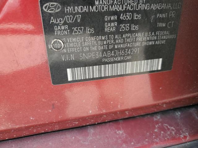 2018 HYUNDAI SONATA SPO 5NPE34AB4JH634291