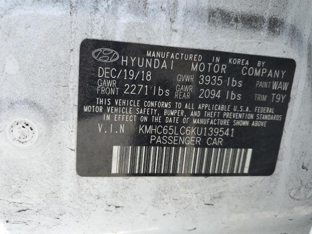 2019 HYUNDAI IONIQ BLUE KMHC65LC6KU139541