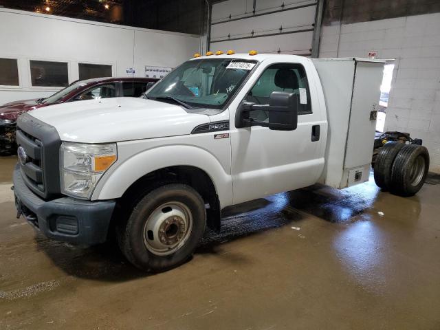 FORD F350 SUPER 2015 white chassis gas 1FDRF3G61FEA97475 photo #1