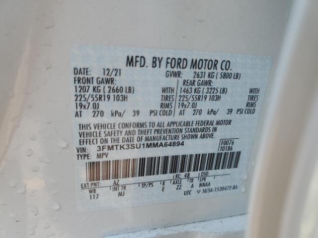 2021 FORD MUSTANG MA 3FMTK3SU1MMA64894