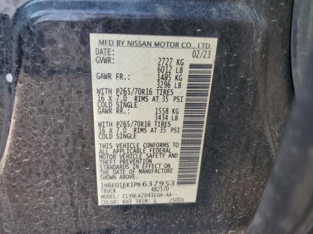 2023 NISSAN FRONTIER S - 1N6ED1EK1PN637953