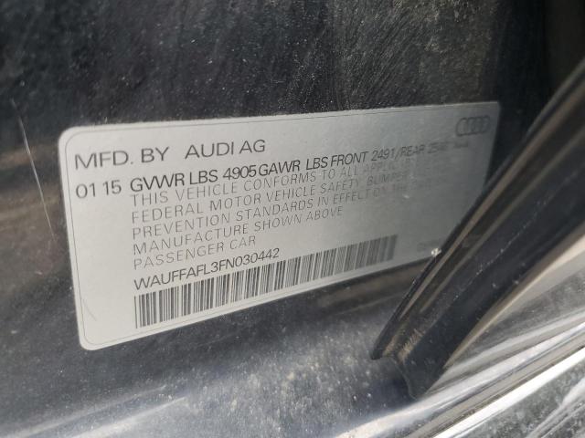 2015 AUDI A4 PREMIUM WAUFFAFL3FN030442