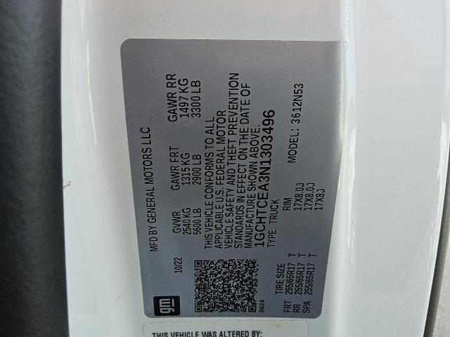 2022 CHEVROLET COLORADO L - 1GCHTCEA3N1303496