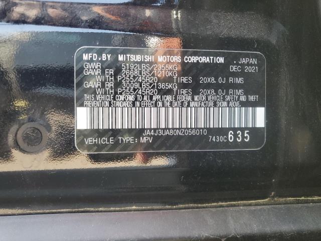 2022 MITSUBISHI OUTLANDER JA4J3UA80NZ056010