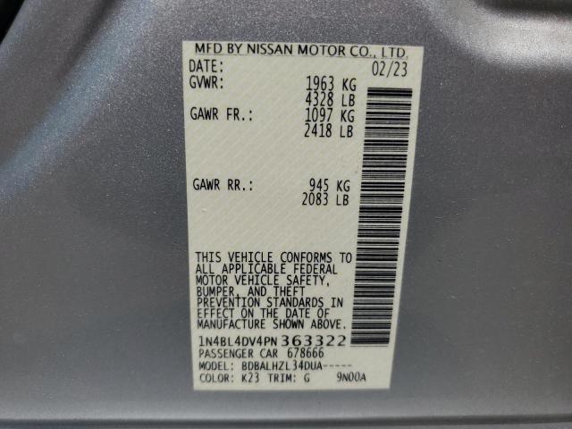 2023 NISSAN ALTIMA SV - 1N4BL4DV4PN363322