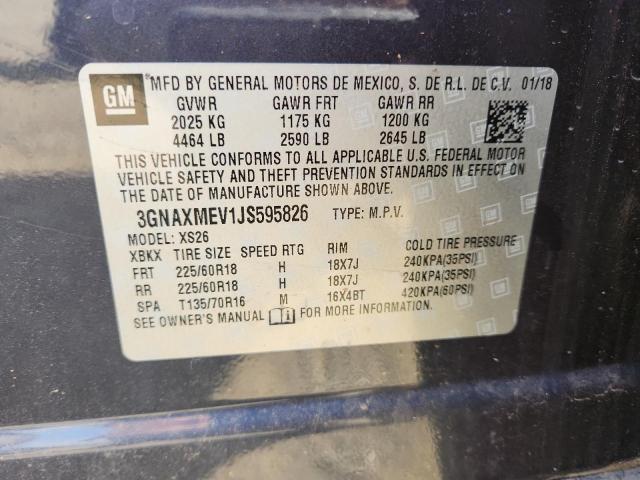 2018 CHEVROLET EQUINOX PR - 3GNAXMEV1JS595826