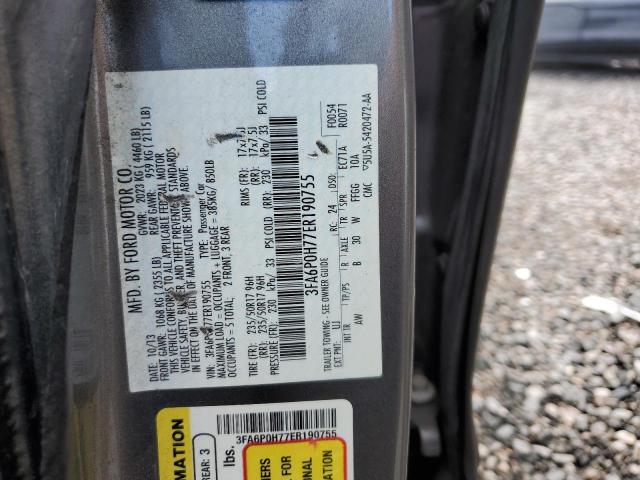 2014 FORD FUSION SE - 3FA6P0H77ER190755