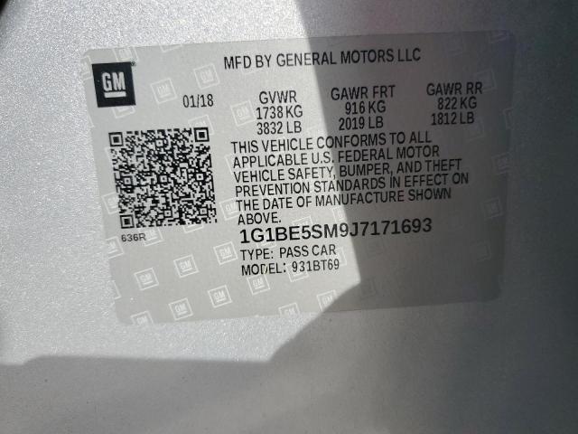 2018 CHEVROLET CRUZE LT 1G1BE5SM9J7171693