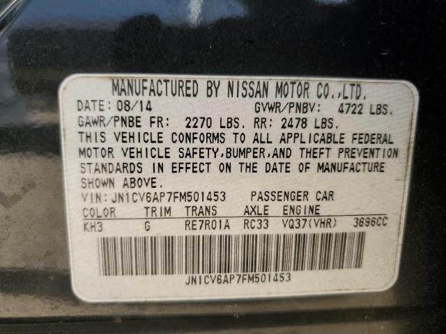 2015 INFINITI Q40 JN1CV6AP7FM501453