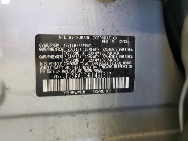 2020 SUBARU FORESTER JF2SKADC9LH491317