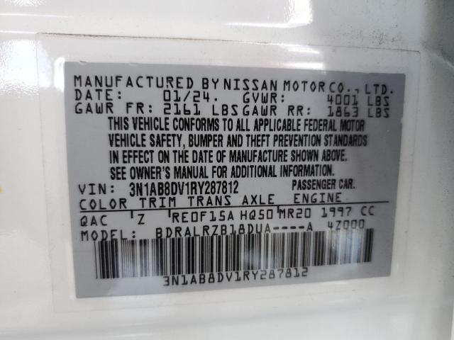 2024 NISSAN SENTRA SR 3N1AB8DV1RY287812