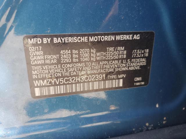 2017 MINI COOPER COU WMZYV5C32H3C02391