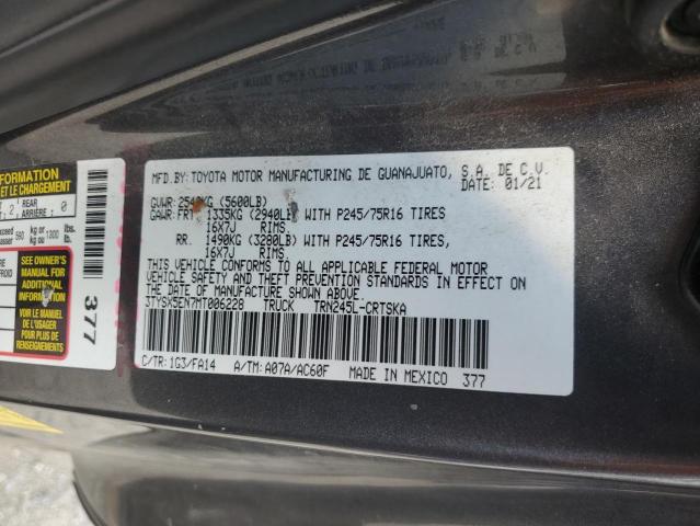 2021 TOYOTA TACOMA ACC 3TYSX5EN7MT006228