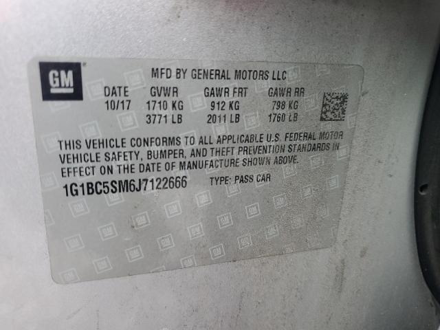 2018 CHEVROLET CRUZE LS 1G1BC5SM6J7122666