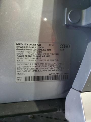 2018 AUDI Q5 PRESTIG WA1CNAFY7J2119844