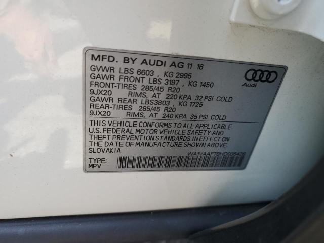 2017 AUDI Q7 PRESTIG WA1VAAF78HD035428