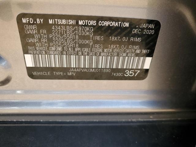 2021 MITSUBISHI OUTLANDER JA4APVAU3MU011890