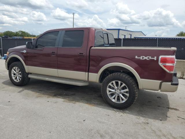 FORD F150 SUPER 2010 burgundy crew pic flexible fuel 1FTFW1EV3AKE13197 photo #3