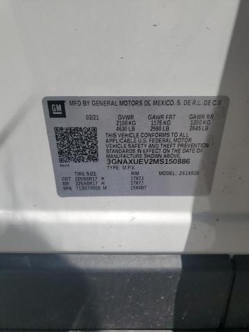 2021 CHEVROLET EQUINOX LT 3GNAXUEV2MS150886