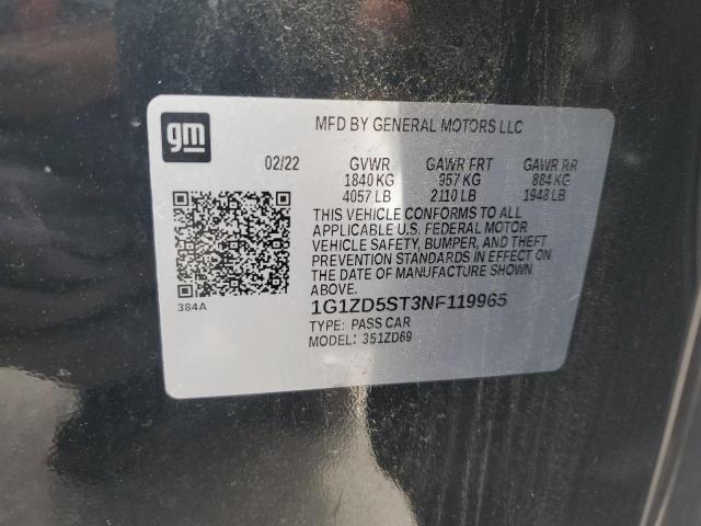 2022 CHEVROLET MALIBU LT 1G1ZD5ST3NF119965