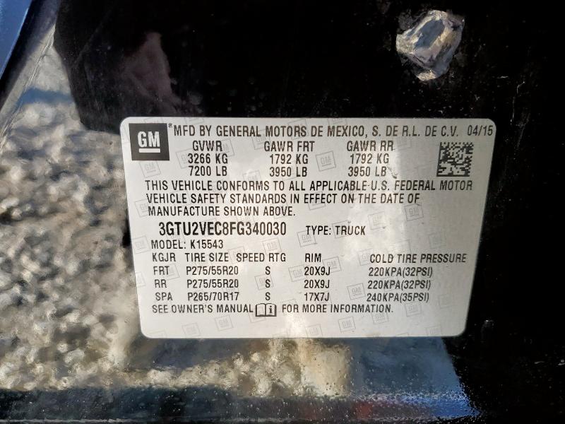 2015 GMC SIERRA K15 3GTU2VEC8FG340030