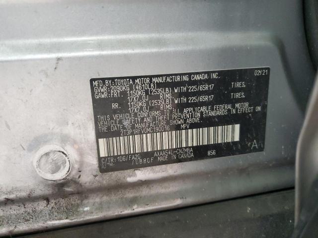 2021 TOYOTA RAV4 XLE 2T3P1RFV0MC190016
