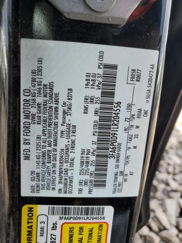 2020 FORD FUSION TIT 3FA6P0D91LR204556