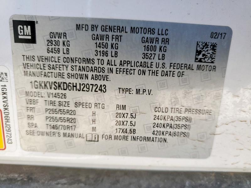 2017 GMC ACADIA LIM 1GKKVSKD6HJ297243
