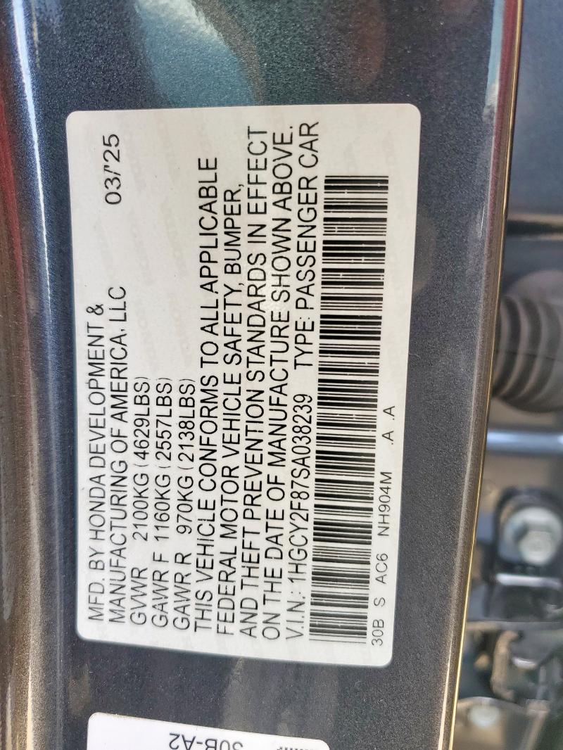 2025 HONDA ACCORD TOU 1HGCY2F87SA038239