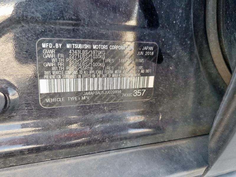 2018 MITSUBISHI OUTLANDER JA4AP3AU5JU020994