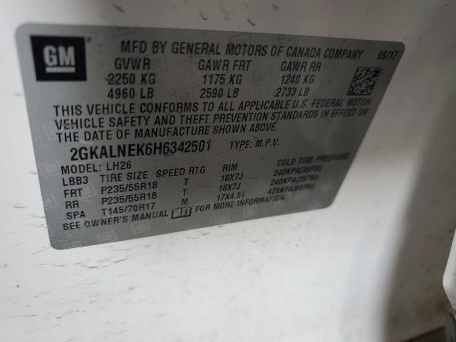 2017 GMC TERRAIN SL 2GKALNEK6H6342501
