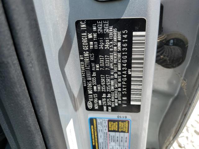 2016 KIA SORENTO LX 5XYPG4A34GG136145
