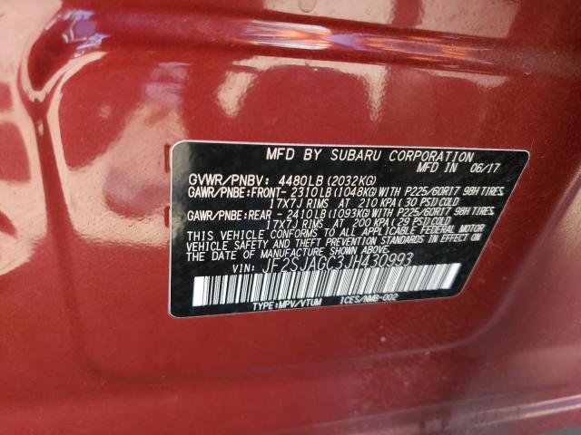 2018 SUBARU FORESTER 2 JF2SJAGC3JH430993