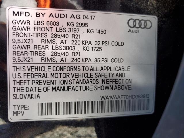 2017 AUDI Q7 PRESTIG WA1VAAF70HD053812