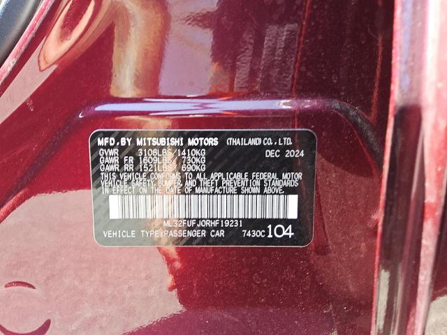 2024 MITSUBISHI MIRAGE G4 ML32FUFJ0RHF19231