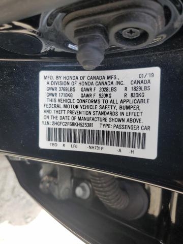 2019 HONDA CIVIC LX - 2HGFC2F68KH525381