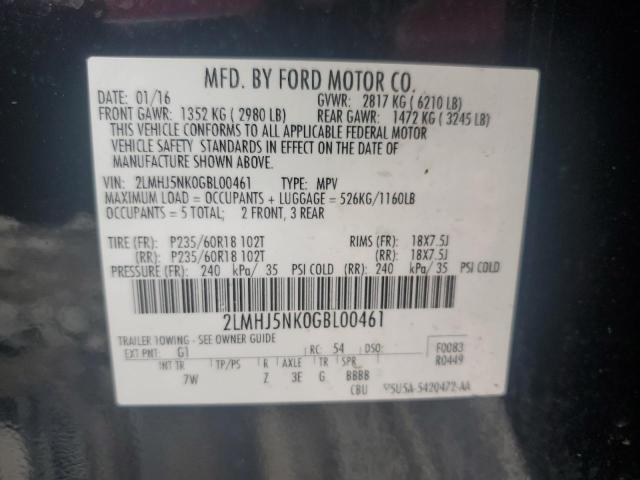 2016 LINCOLN MKT 2LMHJ5NK0GBL00461