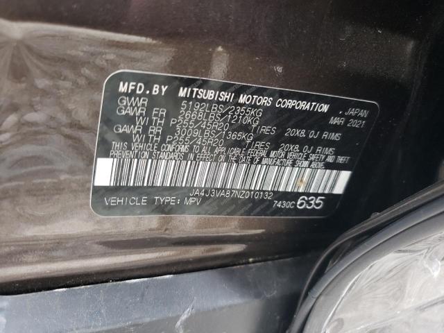 2022 MITSUBISHI OUTLANDER JA4J3VA87NZ010132