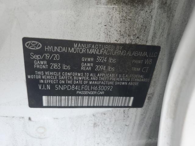 2020 HYUNDAI ELANTRA SE - 5NPD84LF0LH630092