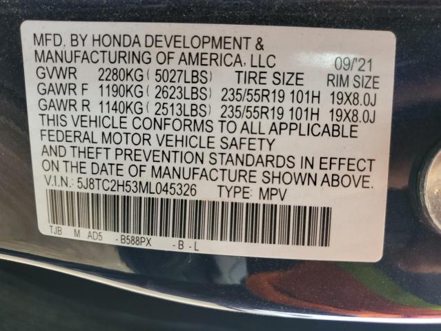 2021 ACURA RDX TECHNO 5J8TC2H53ML045326