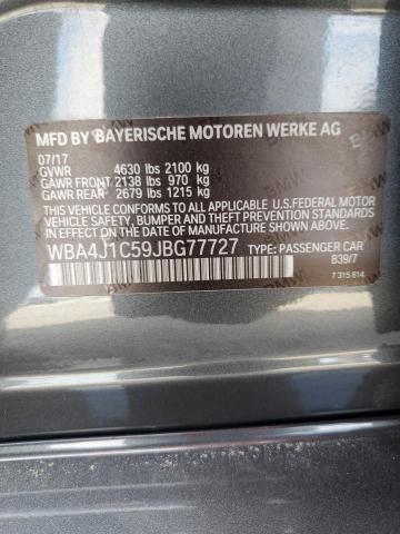 2018 BMW 430I GRAN WBA4J1C59JBG77727