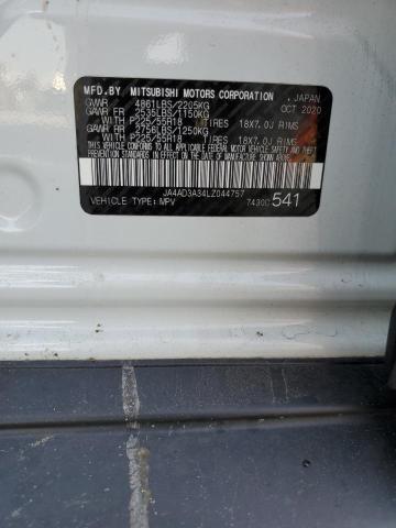 2020 MITSUBISHI OUTLANDER JA4AD3A34LZ044757