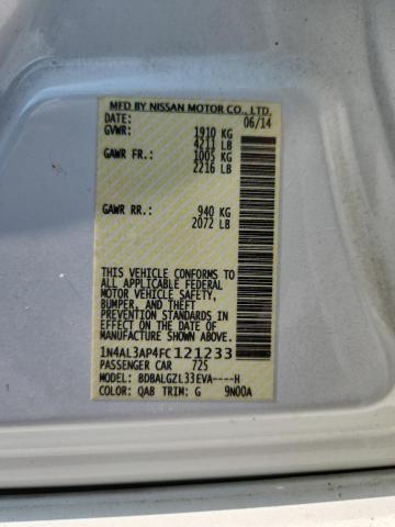 2015 NISSAN ALTIMA 2.5 - 1N4AL3AP4FC121233