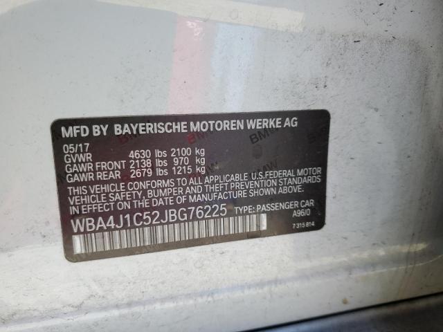 2018 BMW 430I GRAN WBA4J1C52JBG76225
