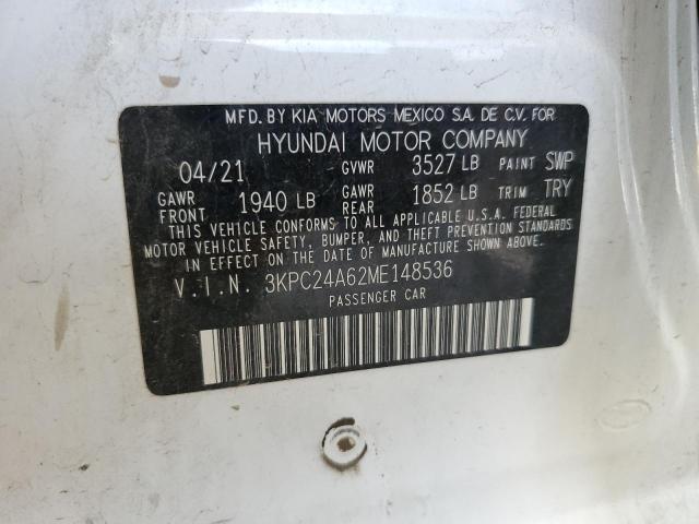 2021 HYUNDAI ACCENT SE 3KPC24A62ME148536