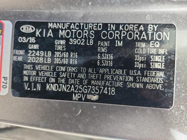 2016 KIA SOUL KNDJN2A25G7357418