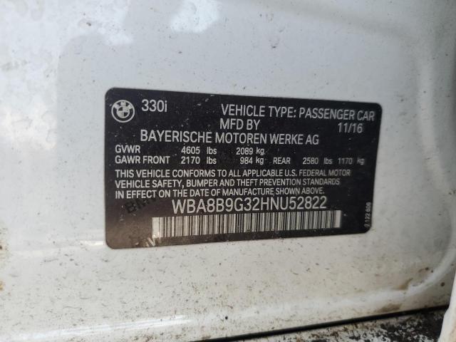 2017 BMW 330 I WBA8B9G32HNU52822
