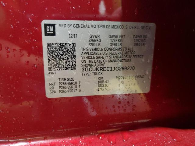 2018 CHEVROLET SILVERADO - 3GCUKREC1JG269270