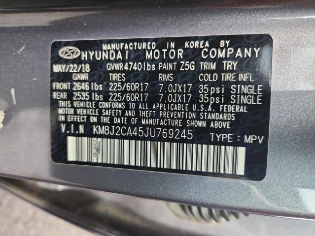 2018 HYUNDAI TUCSON SE KM8J2CA45JU769245